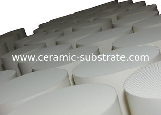 White Alumina Ceramic Substrate , Honeycomb Ceramic Filter For Car / Motorcycle
