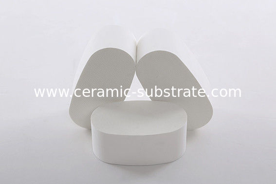 Round White Honeycomb Ceramic Carrier , car Catalyst Supports