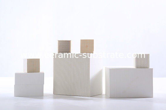 Cellular Cordierite Honeycomb Ceramic / Catalyst Supports White