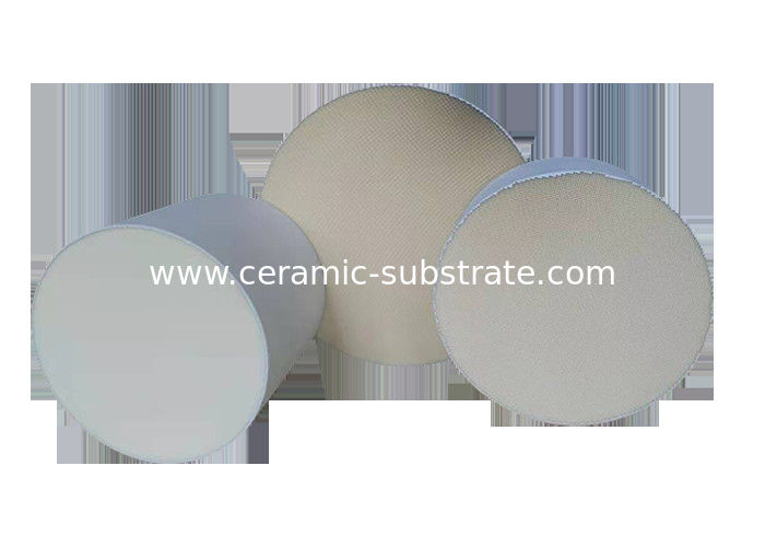 Round Cordierite Dpf Honeycomb Ceramic Substrate 100 200 CPSI Cells Density